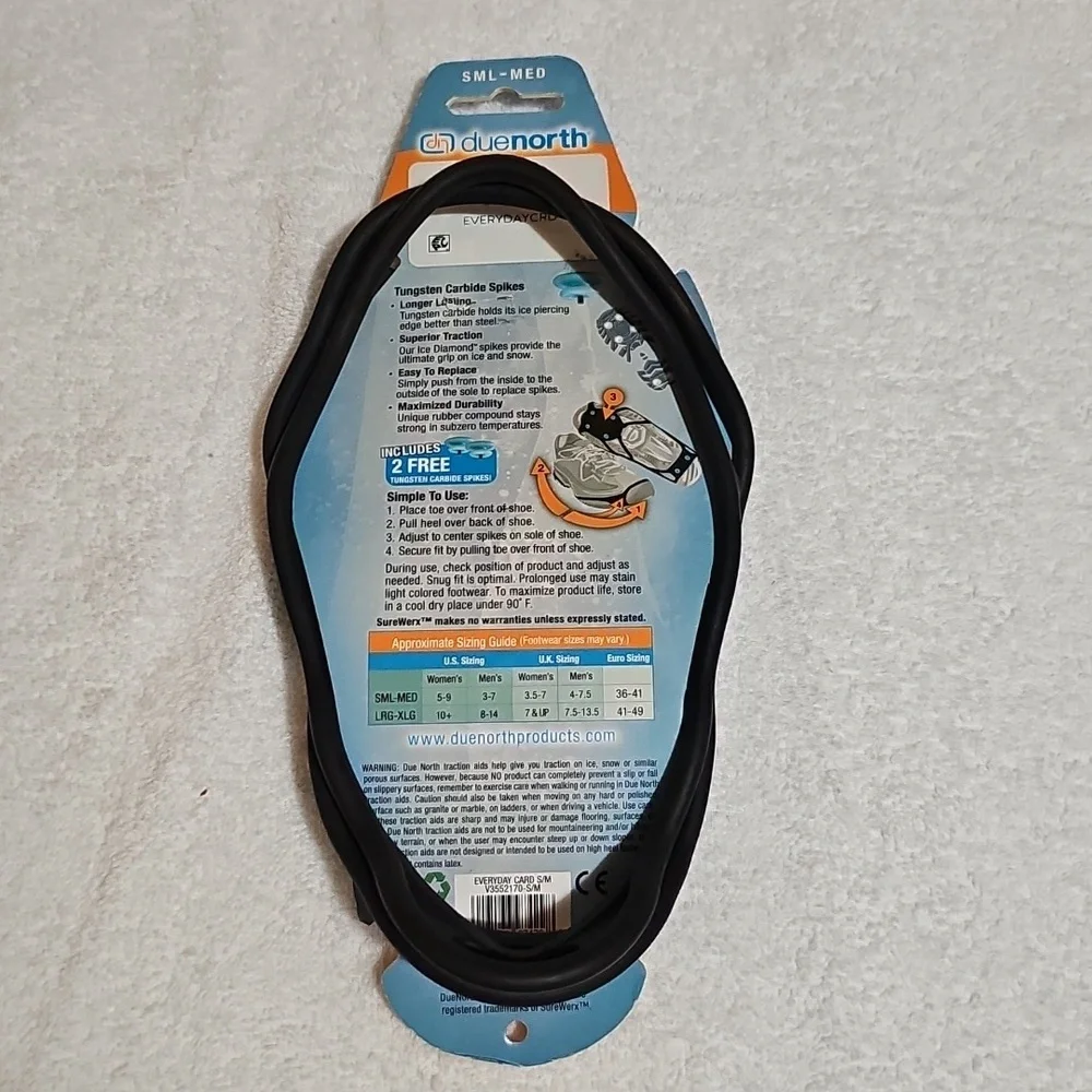 DueNorth Everyday Traction Aids Ice and Snow Size Small/Medium New - Picture 2 of 13